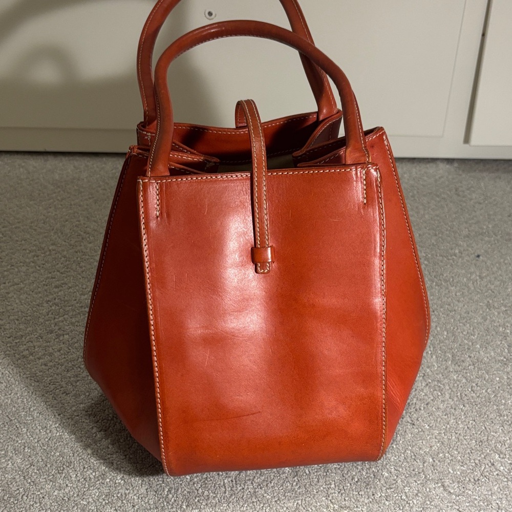 Genuine Leather Tote Bag! Made in Italy!
